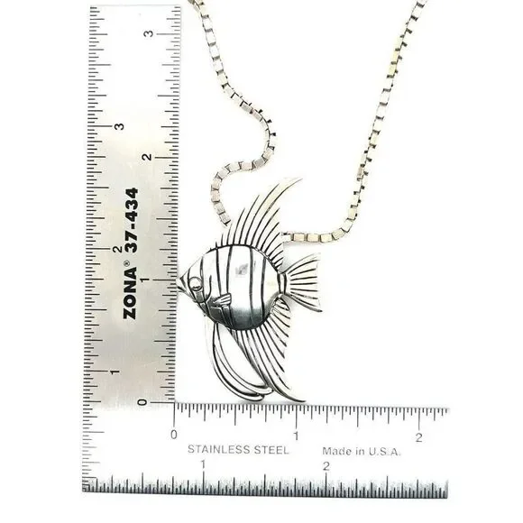 James Avery 925 Angel Fish Pendant/Brooch on 925 Chain